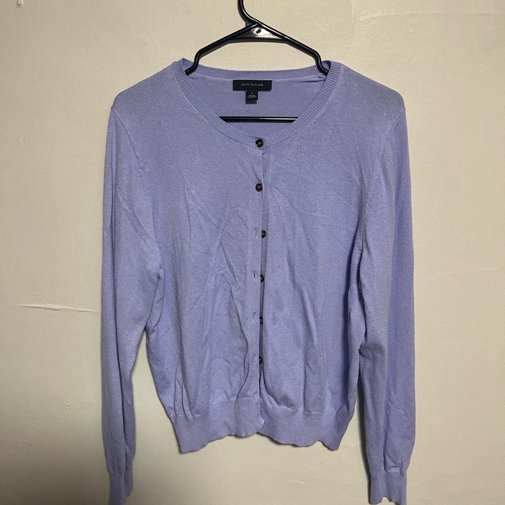 Ann Taylor Light Purple Cardigan